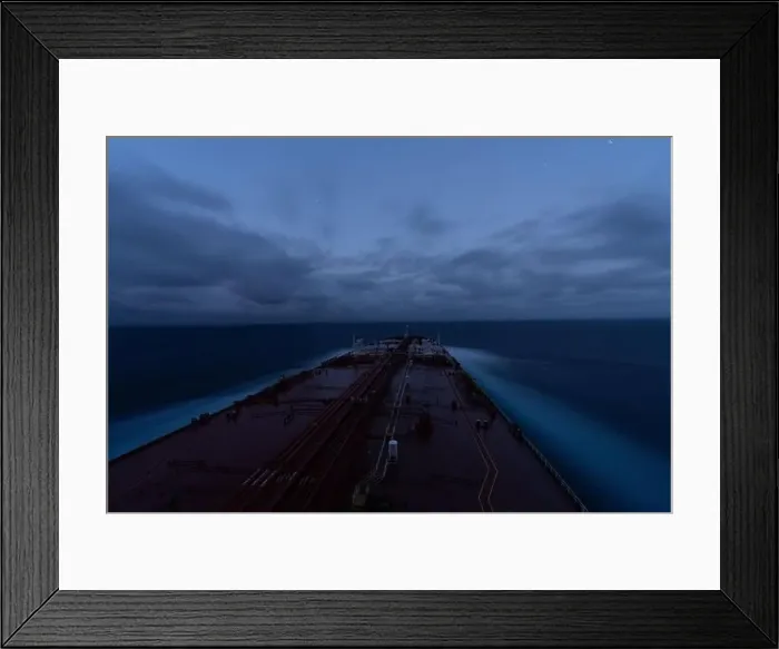 Framed Print : Oil tanker in the ocean Framed Print : Oil tanker in the ocean