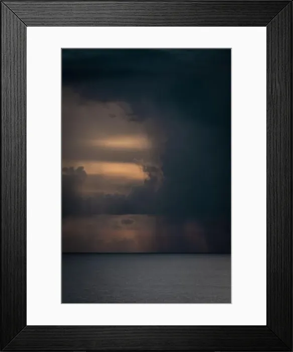 Framed Print : Sunset in the ocean Framed Print : Sunset in the ocean