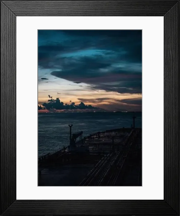 Framed Print : Oil tanker in the ocean Framed Print : Oil tanker in the ocean