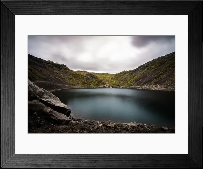 Framed Print : Kerid Crater lake in Iceland Framed Print : Kerid Crater lake in Iceland
