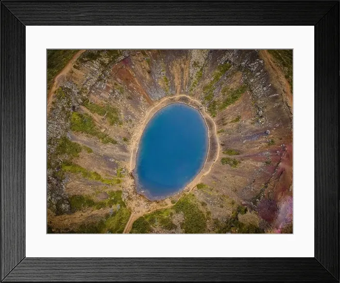 Framed Print : Kerid Crater lake in Iceland Framed Print : Kerid Crater lake in Iceland