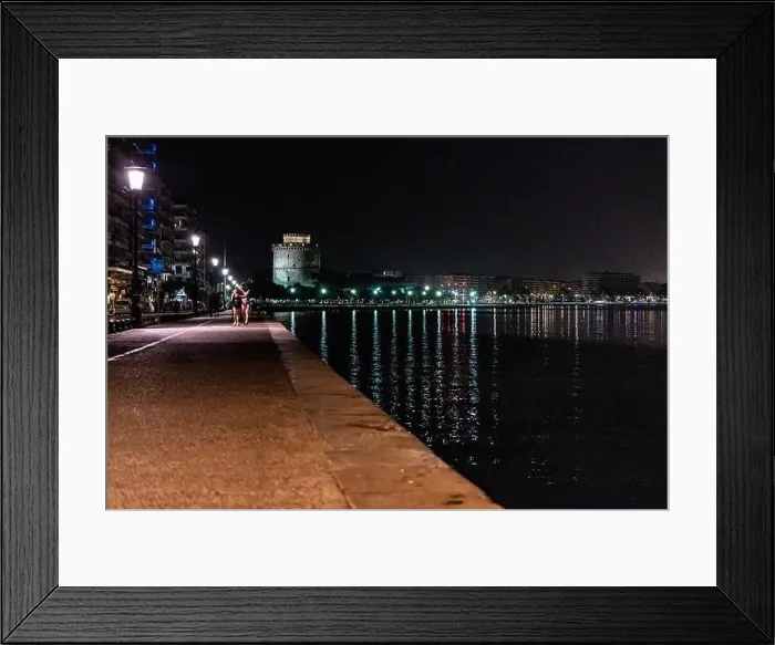 Framed Print : Thessaloniki urban views, during night Framed Print : Thessaloniki urban views, during night