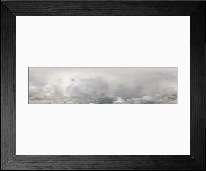 Framed Print : Overcast sky panorama on rainy day with Nimbostratus clouds in seamless spherical equirectangular format Framed Print : Overcast sky panorama on rainy day with Nimbostratus clouds in seamless spherical equirectangular format