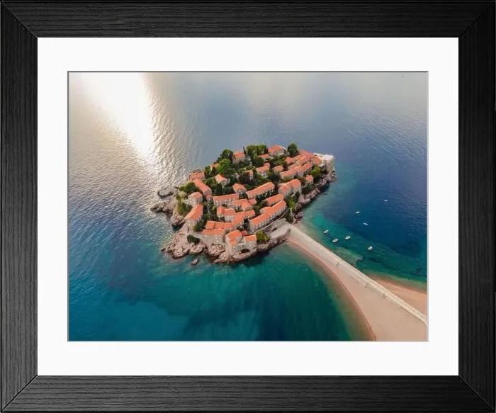 Framed Print : Aerophotography. View from flying drone Framed Print : Aerophotography. View from flying drone