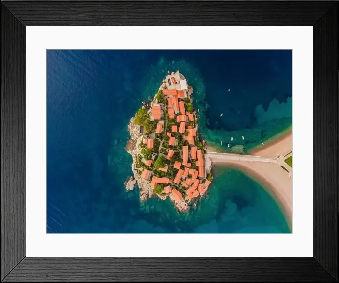 Framed Print : Aerophotography. View from flying drone Framed Print : Aerophotography. View from flying drone