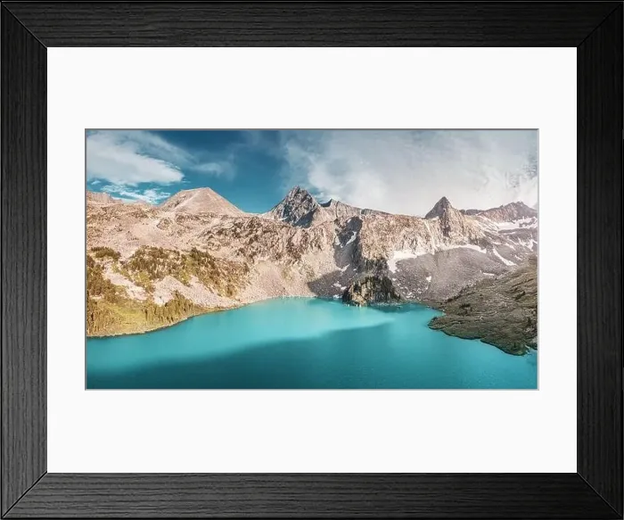 Framed Print : Atmospheric and moody aerial drone point of view of Krepkoye Lake at sunset Framed Print : Atmospheric and moody aerial drone point of view of Krepkoye Lake at sunset