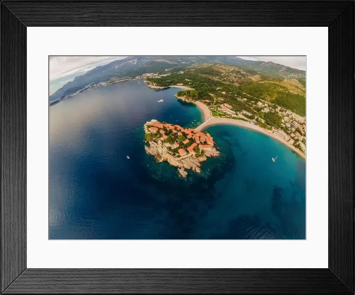 Framed Print : Aerophotography. View from flying drone Framed Print : Aerophotography. View from flying drone
