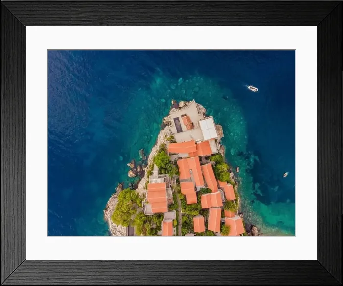 Framed Print : Aerophotography. View from flying drone Framed Print : Aerophotography. View from flying drone