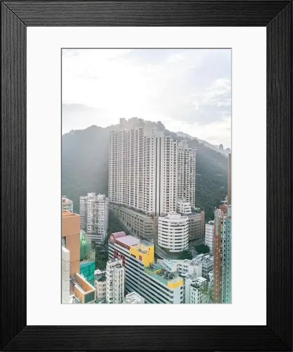 Framed Print : The amazing view of Hong-Kong cityscape full of skyscrapers from the rooftop Framed Print : The amazing view of Hong-Kong cityscape full of skyscrapers from the rooftop