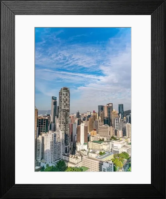 Framed Print : The amazing view of Hong-Kong cityscape full of skyscrapers from the rooftop Framed Print : The amazing view of Hong-Kong cityscape full of skyscrapers from the rooftop