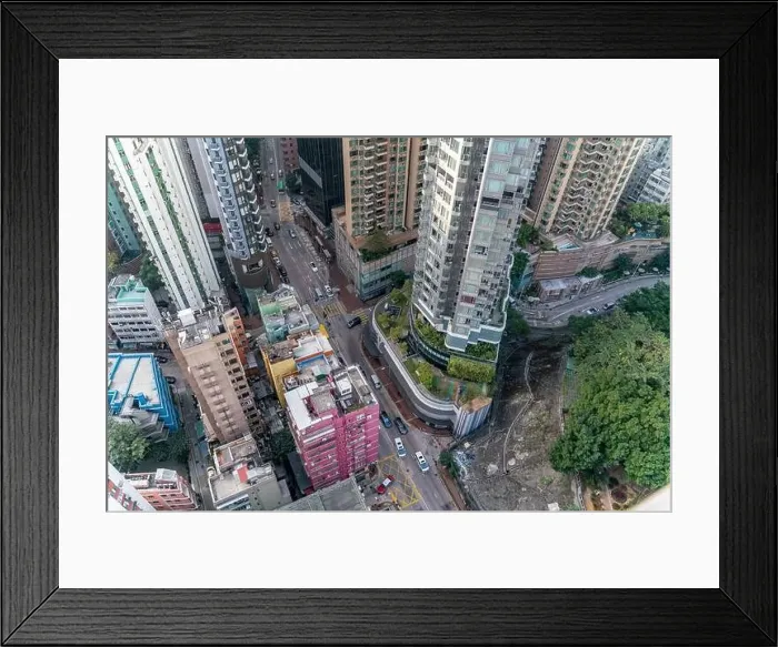 Framed Print : The amazing view of Hong-Kong cityscape full of skyscrapers from the rooftop