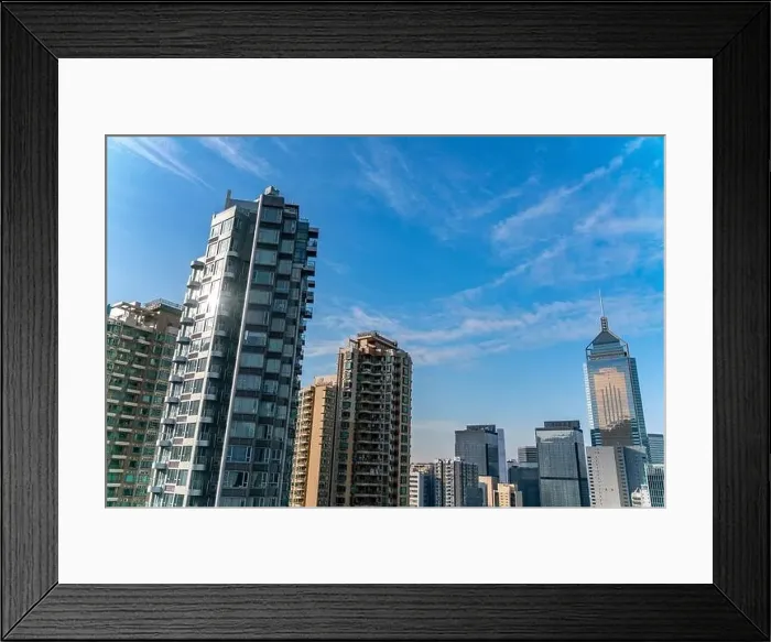 Framed Print : The amazing view of Hong-Kong cityscape full of skyscrapers from the rooftop Framed Print : The amazing view of Hong-Kong cityscape full of skyscrapers from the rooftop