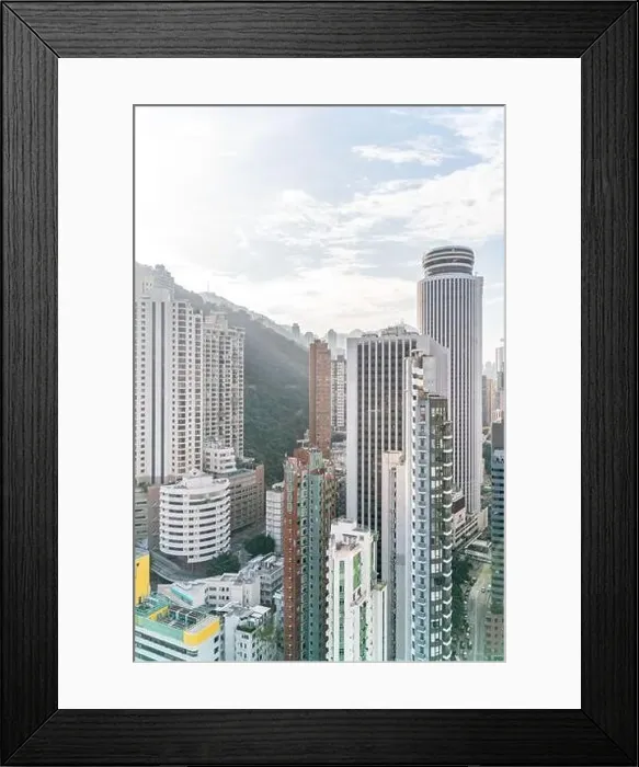 Framed Print : The amazing view of Hong-Kong cityscape full of skyscrapers from the rooftop Framed Print : The amazing view of Hong-Kong cityscape full of skyscrapers from the rooftop