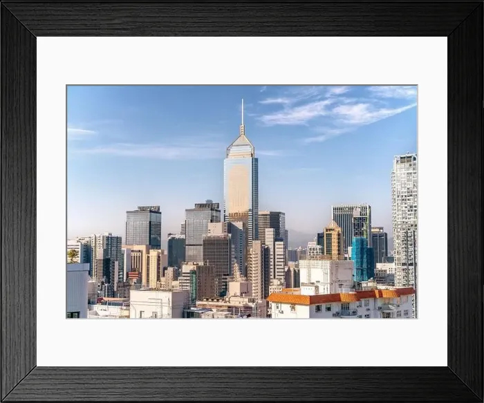 Framed Print : The amazing view of Hong-Kong cityscape full of skyscrapers from the rooftop Framed Print : The amazing view of Hong-Kong cityscape full of skyscrapers from the rooftop