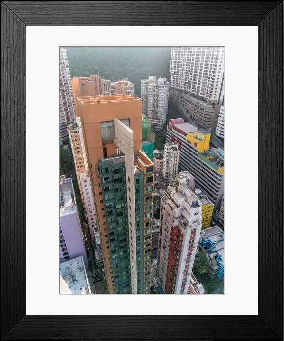 Framed Print : The amazing view of Hong-Kong cityscape full of skyscrapers from the rooftop Framed Print : The amazing view of Hong-Kong cityscape full of skyscrapers from the rooftop