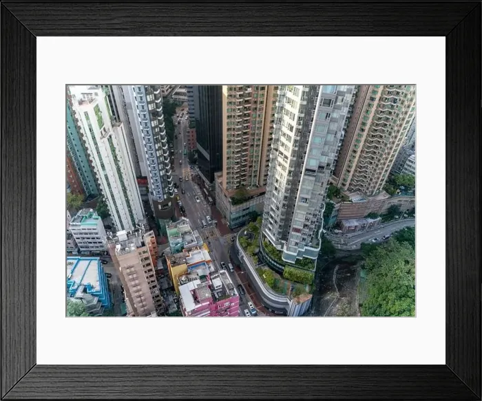 Framed Print : The amazing view of Hong-Kong cityscape full of skyscrapers from the rooftop Framed Print : The amazing view of Hong-Kong cityscape full of skyscrapers from the rooftop