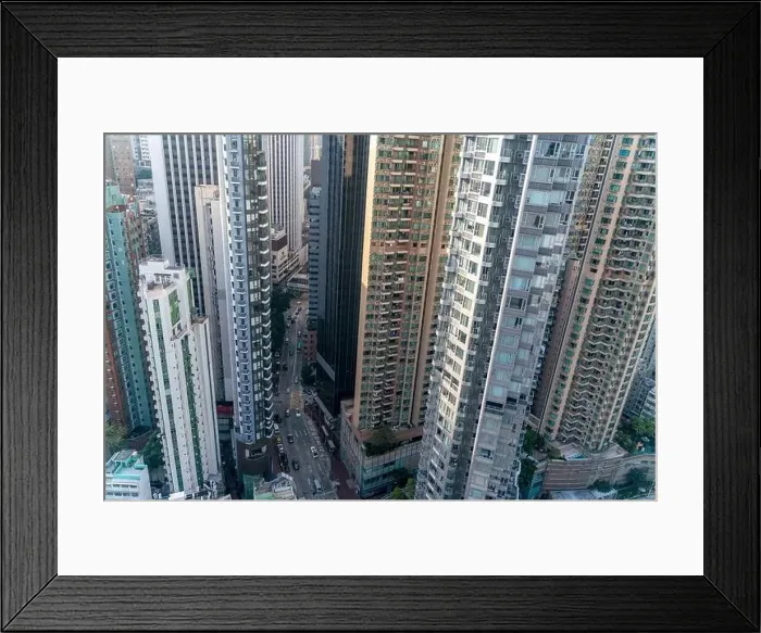 Framed Print : The amazing view of Hong-Kong cityscape full of skyscrapers from the rooftop Framed Print : The amazing view of Hong-Kong cityscape full of skyscrapers from the rooftop