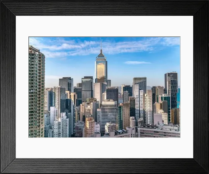 Framed Print : The amazing view of Hong-Kong cityscape full of skyscrapers from the rooftop Framed Print : The amazing view of Hong-Kong cityscape full of skyscrapers from the rooftop