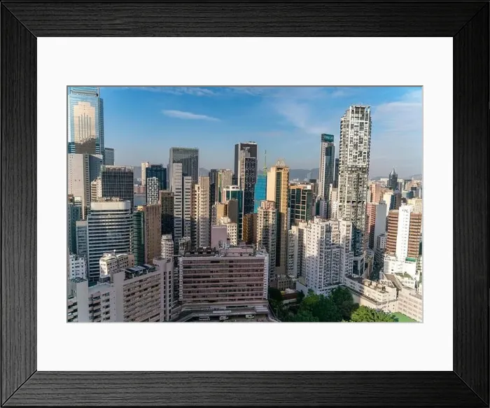 Framed Print : The amazing view of Hong-Kong cityscape full of skyscrapers from the rooftop Framed Print : The amazing view of Hong-Kong cityscape full of skyscrapers from the rooftop
