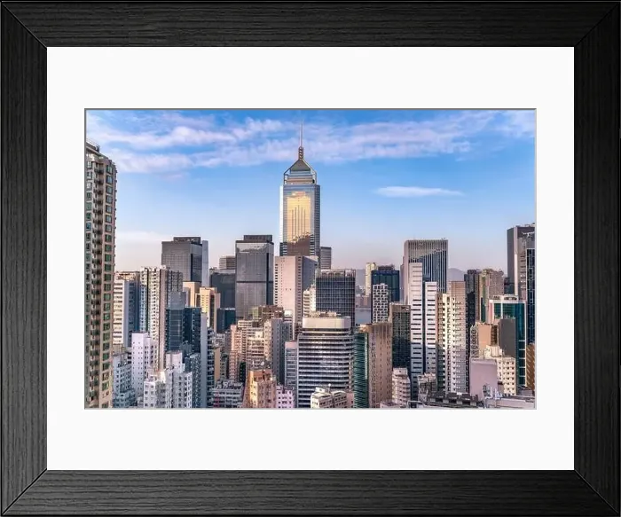 Framed Print : The amazing view of Hong-Kong cityscape full of skyscrapers from the rooftop Framed Print : The amazing view of Hong-Kong cityscape full of skyscrapers from the rooftop