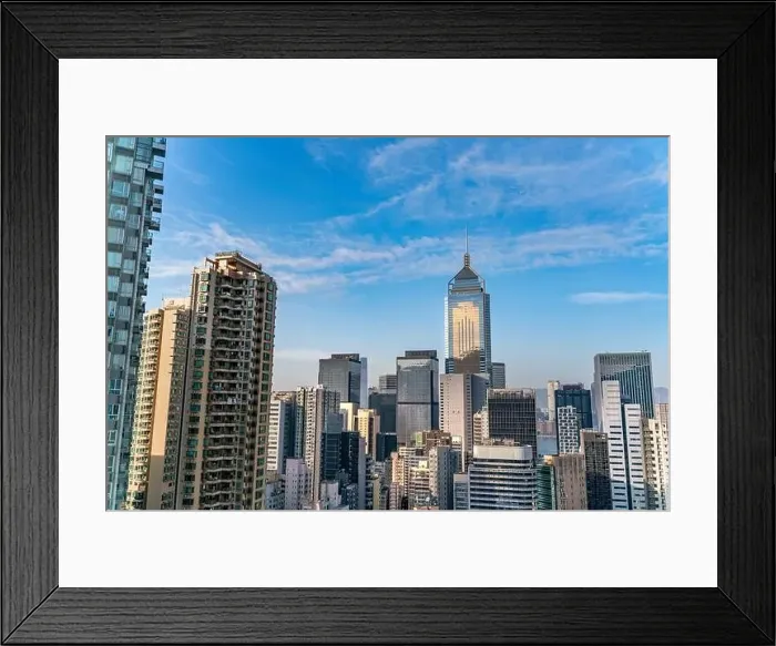 Framed Print : The amazing view of Hong-Kong cityscape full of skyscrapers from the rooftop Framed Print : The amazing view of Hong-Kong cityscape full of skyscrapers from the rooftop