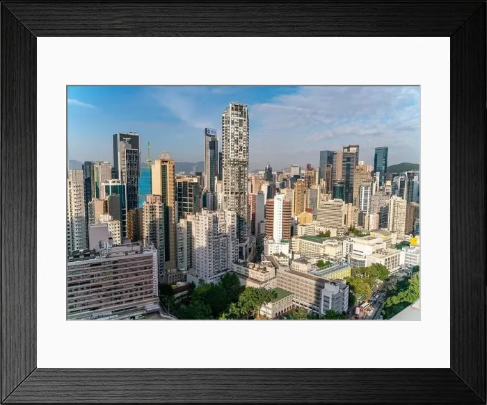 Framed Print : The amazing view of Hong-Kong cityscape full of skyscrapers from the rooftop Framed Print : The amazing view of Hong-Kong cityscape full of skyscrapers from the rooftop