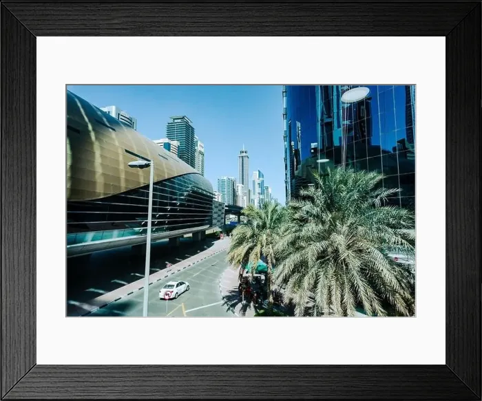 Framed Print : View on skyscrapers in Financial center of Dubai. Dubai, UAE Framed Print : View on skyscrapers in Financial center of Dubai. Dubai, UAE