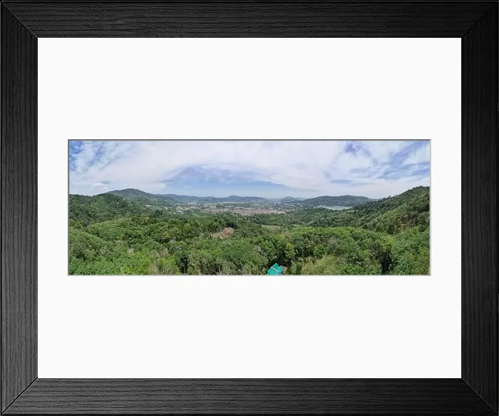 Framed Print : Panorama landscape Aerial view drone shot of scenery mountain range tropical rainforest in thailand Framed Print : Panorama landscape Aerial view drone shot of scenery mountain range tropical rainforest in thailand