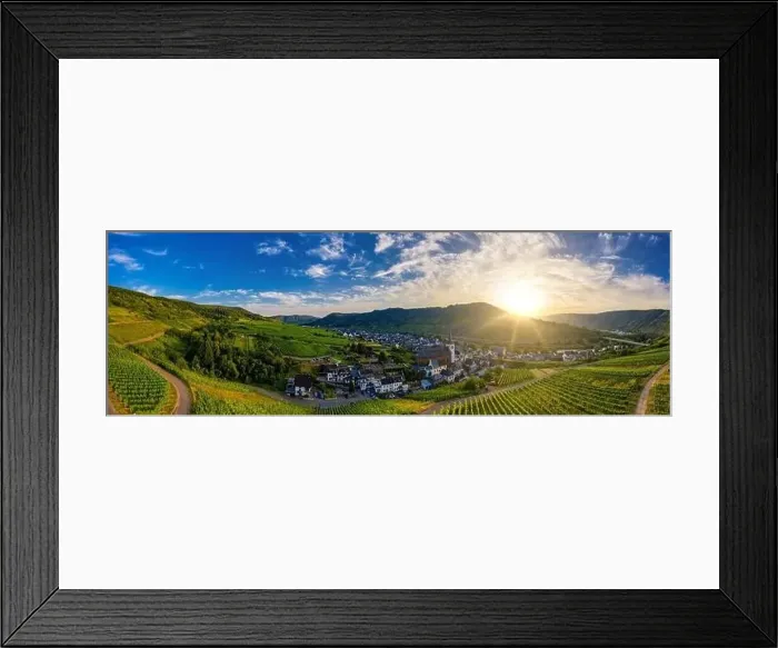 Framed Print : Panoramic view of the municipality of Bruttig-Fankel and the vineyards on the Moselle Framed Print : Panoramic view of the municipality of Bruttig-Fankel and the vineyards on the Moselle