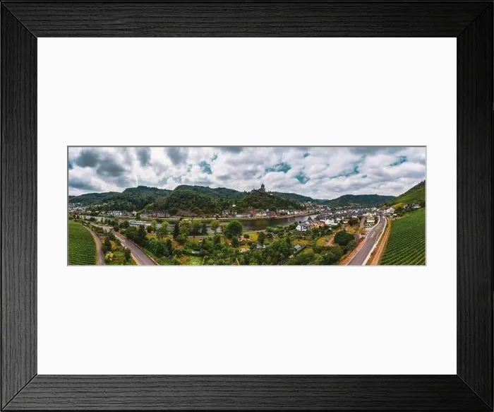 Framed Print : Panorama of Cochem with the Reichsburg Cochem Framed Print : Panorama of Cochem with the Reichsburg Cochem