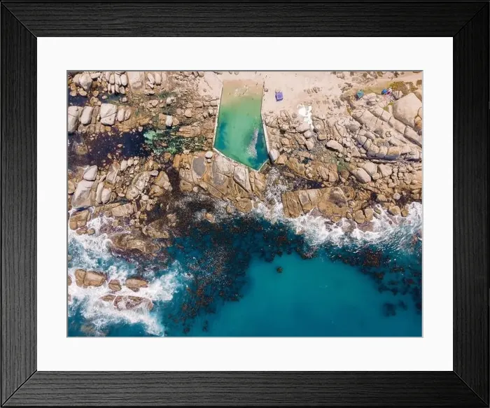 Framed Print : Camps Bay beach Cape Town from above with drone aerial view, Camps Bay Cape Town Framed Print : Camps Bay beach Cape Town from above with drone aerial view, Camps Bay Cape Town