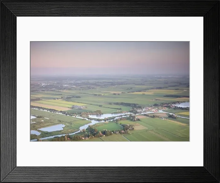 Framed Print : Agricultural landscape of Friesland, one of the northern provinces of the Netherlands - Friesland from above Framed Print : Agricultural landscape of Friesland, one of the northern provinces of the Netherlands - Friesland from above