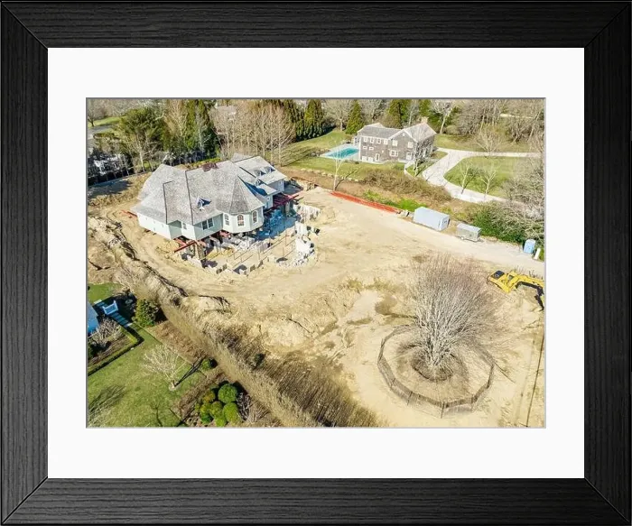 Framed Print : Aerial view of 9 Hither Lane, East Hampton, NY Framed Print : Aerial view of 9 Hither Lane, East Hampton, NY