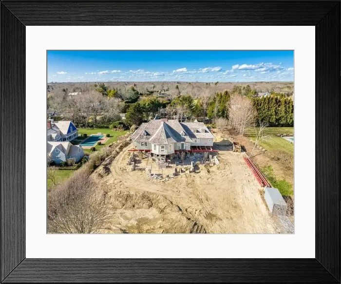 Framed Print : Aerial view of 9 Hither Lane, East Hampton, NY Framed Print : Aerial view of 9 Hither Lane, East Hampton, NY