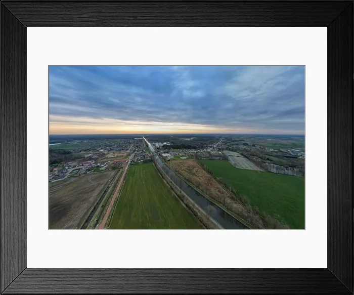 Framed Print : canal Dessel Schoten aerial photo in Rijkevorsel Framed Print : canal Dessel Schoten aerial photo in Rijkevorsel