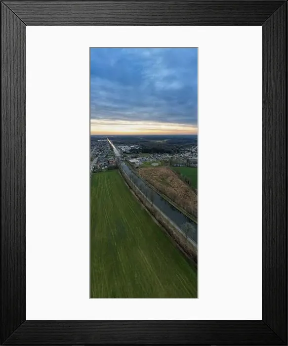 Framed Print : canal Dessel Schoten aerial photo in Rijkevorsel Framed Print : canal Dessel Schoten aerial photo in Rijkevorsel