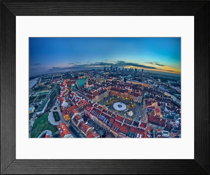 Framed Print : Beautiful panoramic aerial drone skyline sunset view of the Warsaw City Centre with skyscrapers of the Warsaw City Framed Print : Beautiful panoramic aerial drone skyline sunset view of the Warsaw City Centre with skyscrapers of the Warsaw City
