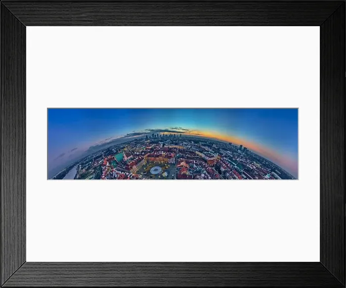 Framed Print : Beautiful panoramic aerial drone skyline sunset view of the Warsaw City Centre with skyscrapers of the Warsaw City Framed Print : Beautiful panoramic aerial drone skyline sunset view of the Warsaw City Centre with skyscrapers of the Warsaw City