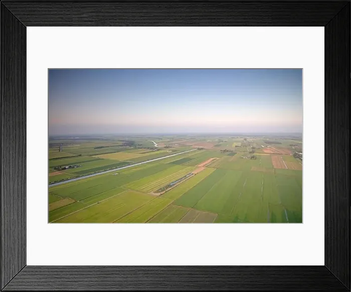 Framed Print : Agricultural landscape of Friesland, one of the northern provinces of the Netherlands - Friesland from above Framed Print : Agricultural landscape of Friesland, one of the northern provinces of the Netherlands - Friesland from above