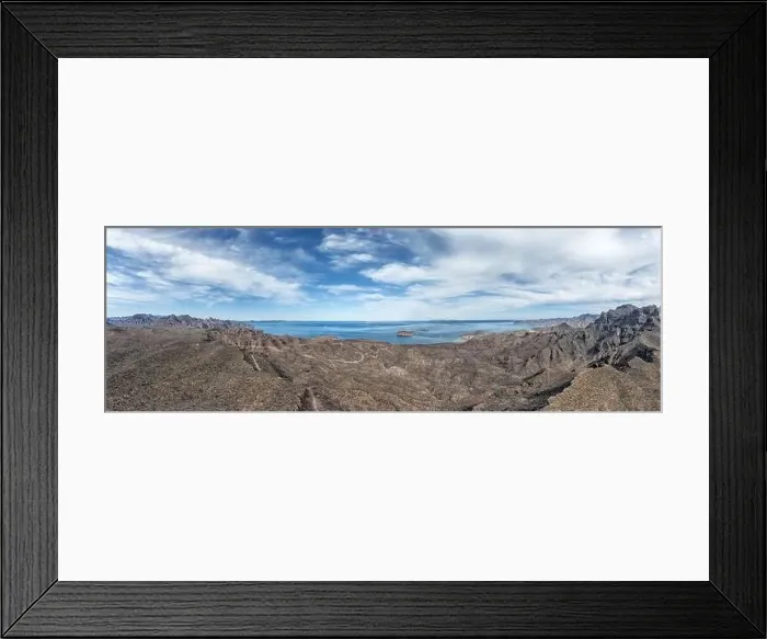 Framed Print : Agua verde loreto bcs baja california sur aerial drone huge landscape panorama Framed Print : Agua verde loreto bcs baja california sur aerial drone huge landscape panorama