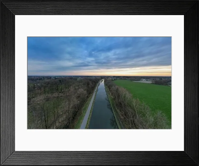 Framed Print : canal Dessel Schoten aerial photo in Rijkevorsel Framed Print : canal Dessel Schoten aerial photo in Rijkevorsel