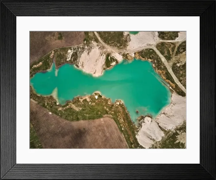 Framed Print : Aerial drone view Amazing industrial landscape Framed Print : Aerial drone view Amazing industrial landscape