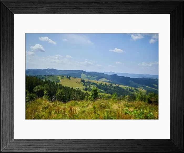 Framed Print : Beautiful mountain and forest in spring Framed Print : Beautiful mountain and forest in spring