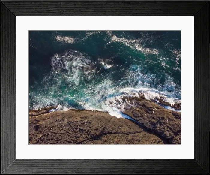 Framed Print : Shooting from a drone. Amazing seascape Framed Print : Shooting from a drone. Amazing seascape