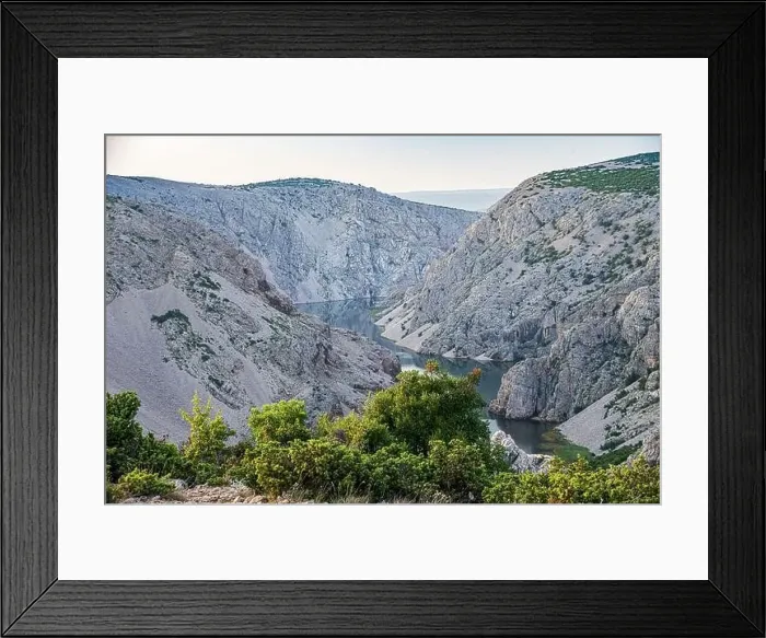 Framed Print : Zrmanja canyon at sunset, Croatia Framed Print : Zrmanja canyon at sunset, Croatia