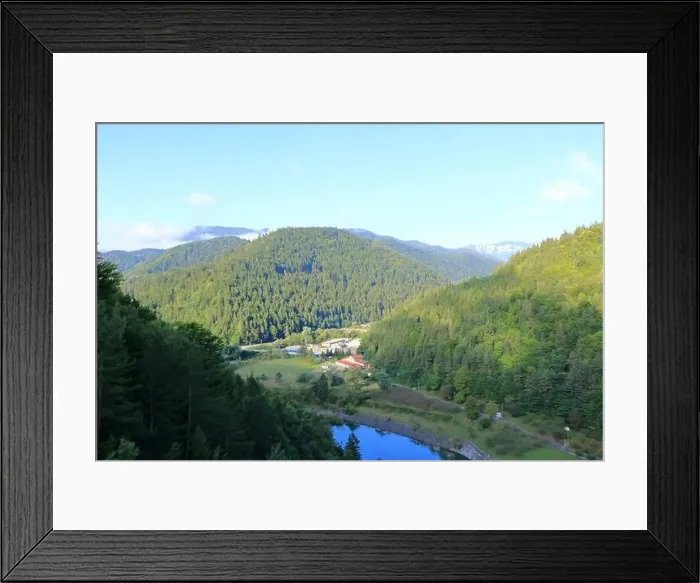Framed Print : Bicaz Gorge viewed from the top of the dam Framed Print : Bicaz Gorge viewed from the top of the dam