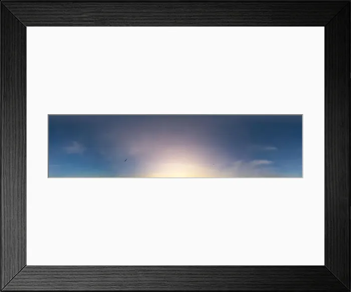 Framed Print : Dark blue sunset sky panorama with Cirrus clouds Framed Print : Dark blue sunset sky panorama with Cirrus clouds
