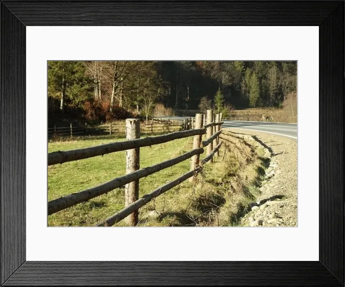 Framed Print : Road in Ukrainian Carpathian mountains in sunny day Framed Print : Road in Ukrainian Carpathian mountains in sunny day