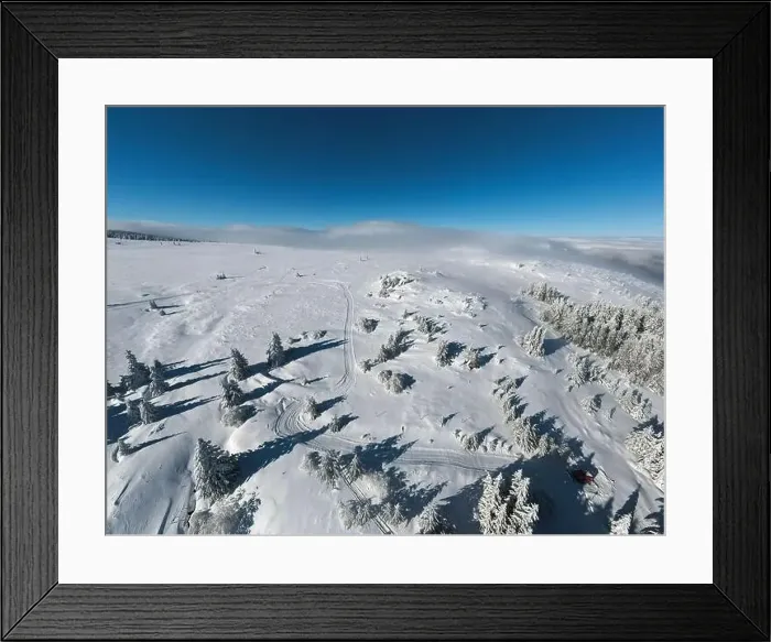 Framed Print : Aerial Winter panorama of Vitosha Mountain, Sofia City Region, Bulgaria Framed Print : Aerial Winter panorama of Vitosha Mountain, Sofia City Region, Bulgaria