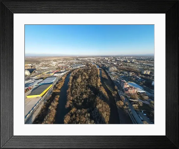 Framed Print : Amazing Aerial panorama of Maritsa river and panorama to City of Plovdiv, Bulgaria Framed Print : Amazing Aerial panorama of Maritsa river and panorama to City of Plovdiv, Bulgaria